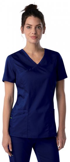 Women\'s ProFlex Mock Wrap Scrub Top by Landau