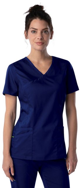 Women's ProFlex Mock Wrap Scrub Top by Landau